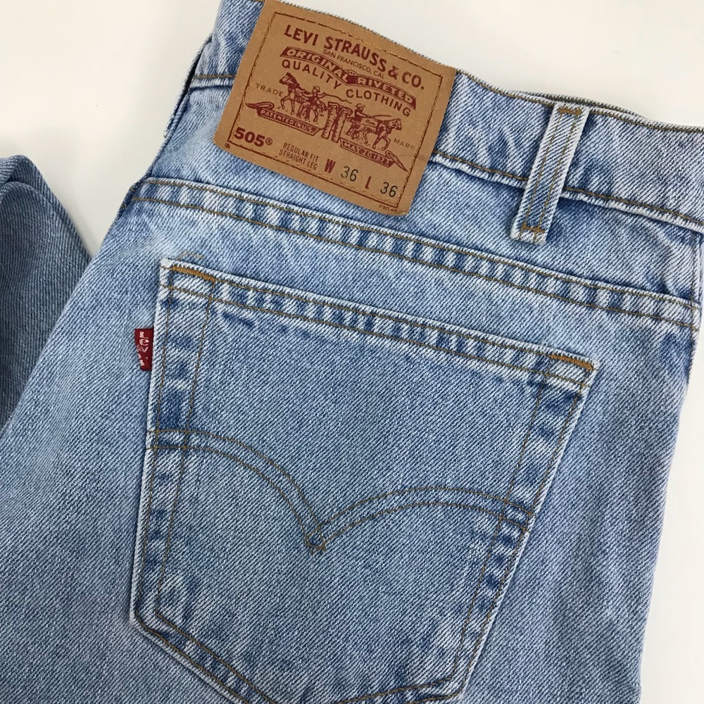 Vintage Levis 505 stone wash jeans boyfriend fit - Picture 4 of 7